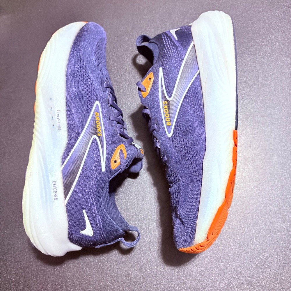 Brooks Glycerin 22 Blue Orange runing sneakers tennis shoes size 11.5 D medium - Picture 4 of 9